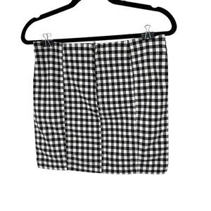 Free People Black & White Gingham‎ Mini Skirt